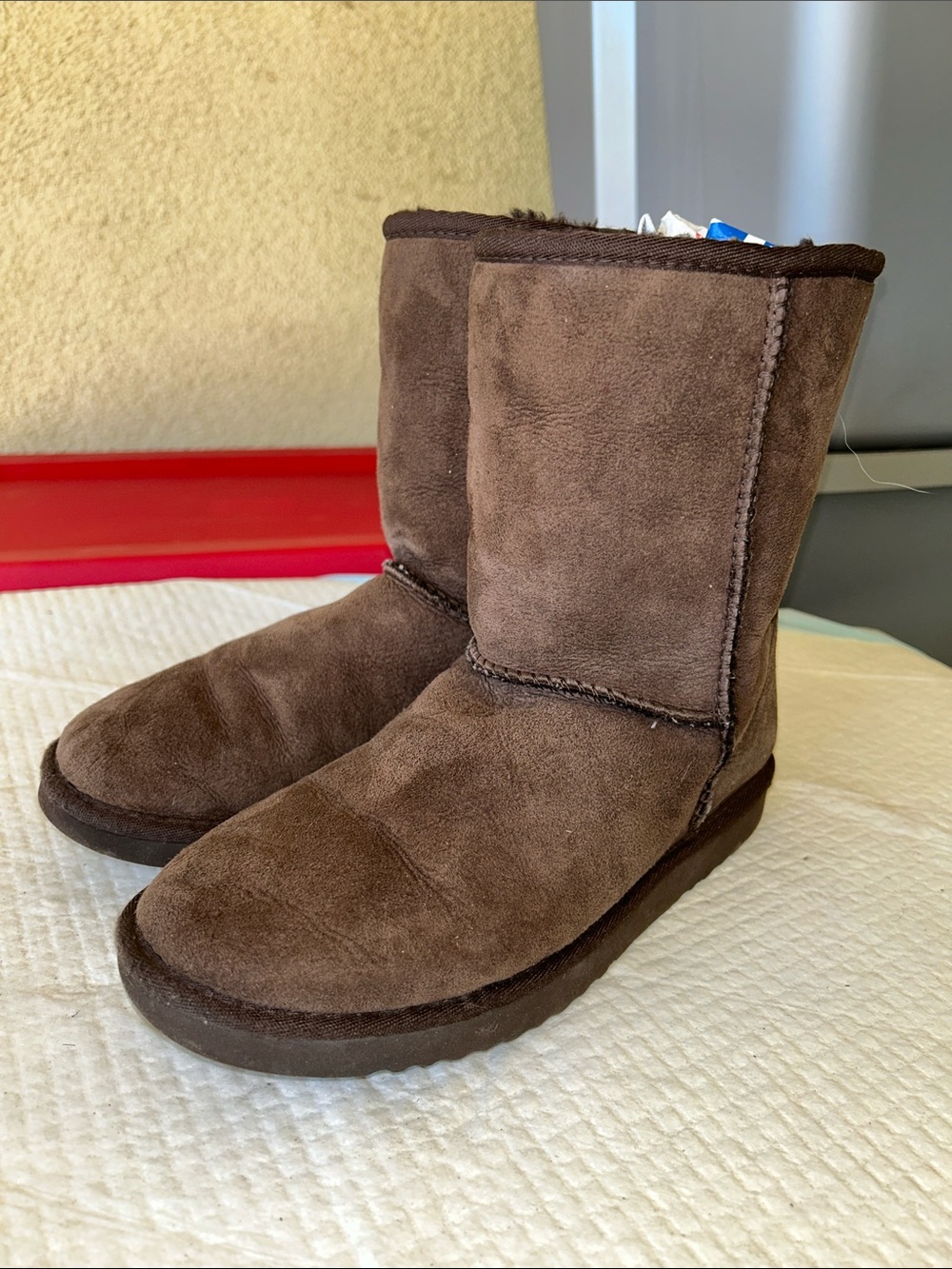UGG Brown Suede Classic Short Winter Boots